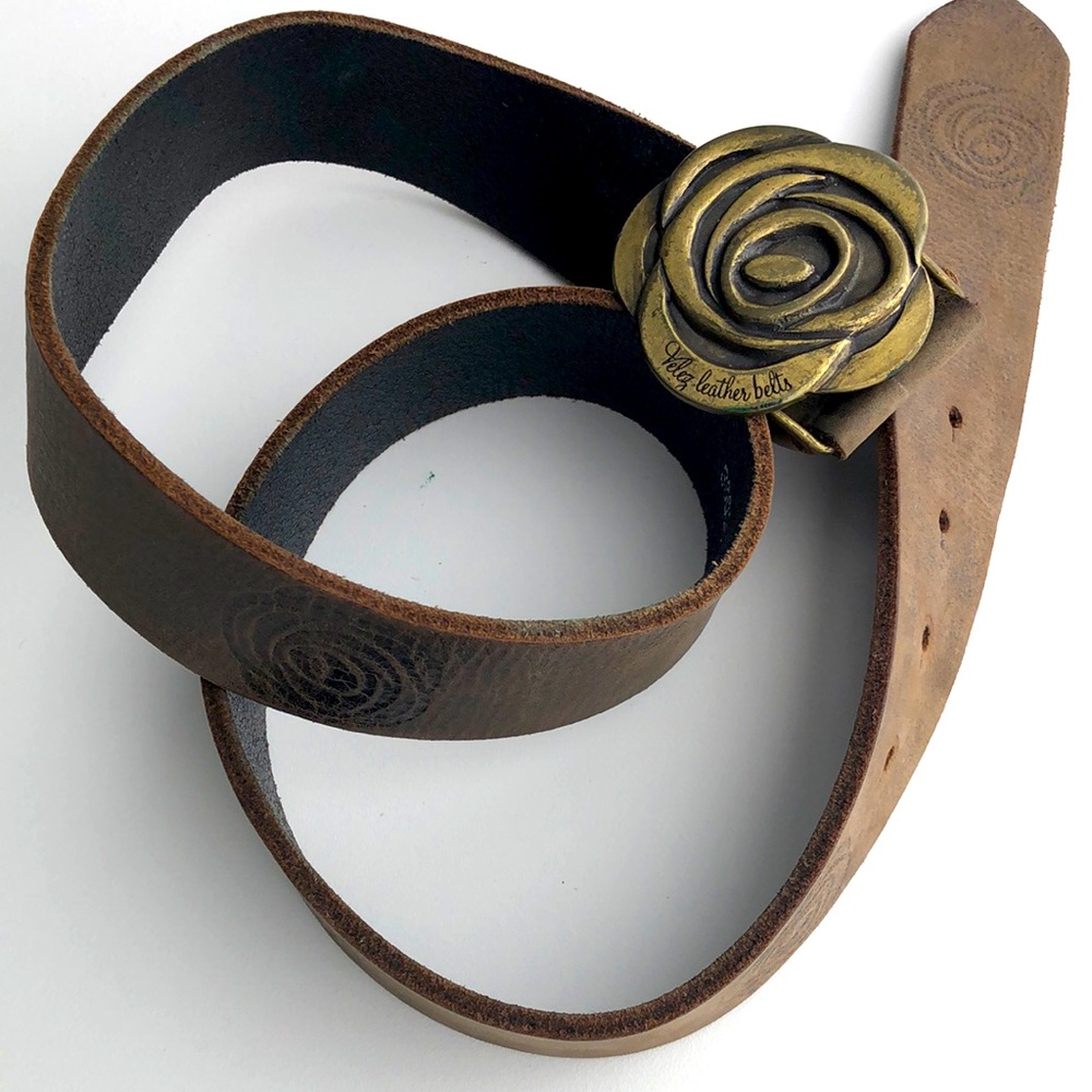 Imported leather belt Velez S Brown